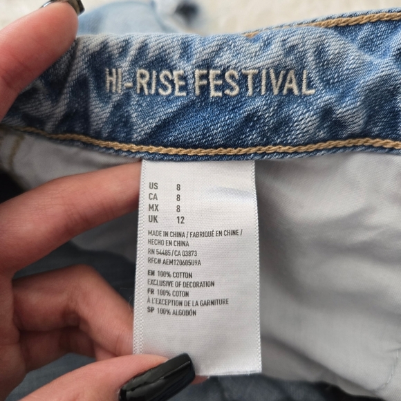 American Eagle Outfitters High Rise Festival Shorts. Size 8. Good preowned condi - Picture 6 of 7
